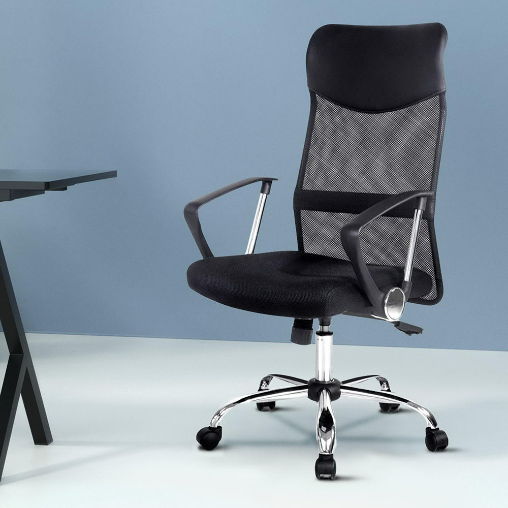 Artiss Mesh Office Chair High Back Black-7