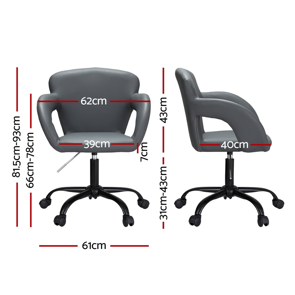 Artiss Office Chair Mid Back Grey-1