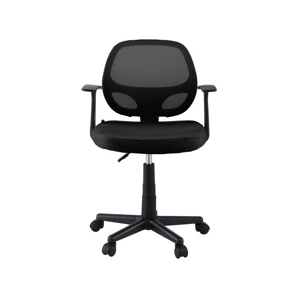 Artiss Mesh Office Chair Computer Gaming Desk Chairs Work Study Mid Back Black-2