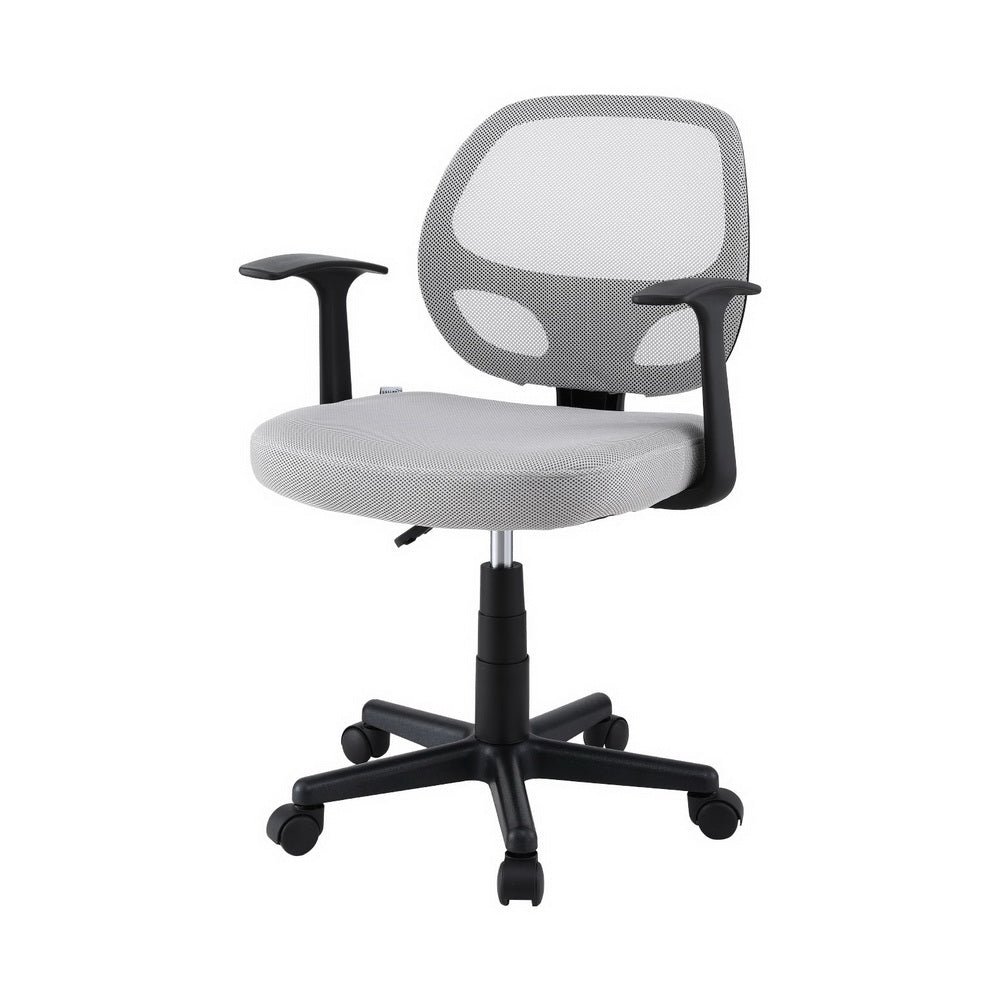 Artiss Mesh Office Chair Computer Gaming Desk Chairs Work Study Mid Back Grey-0