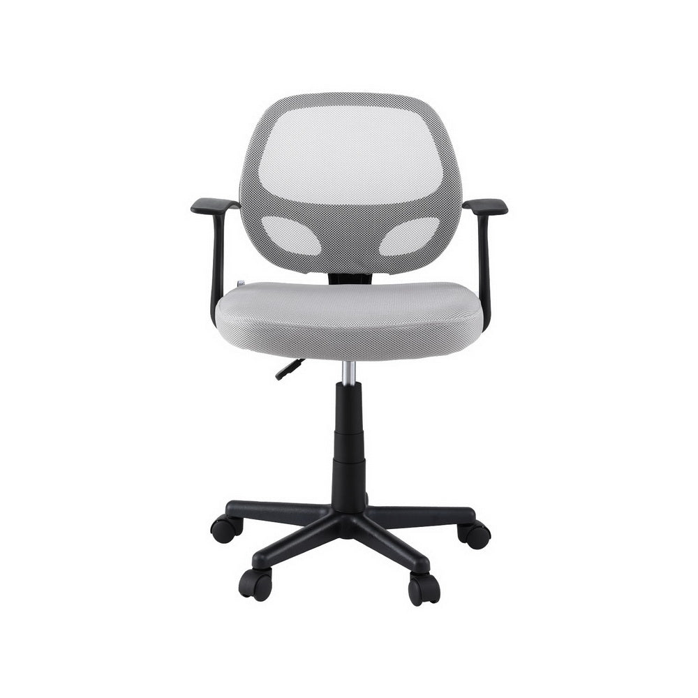 Artiss Mesh Office Chair Computer Gaming Desk Chairs Work Study Mid Back Grey-2