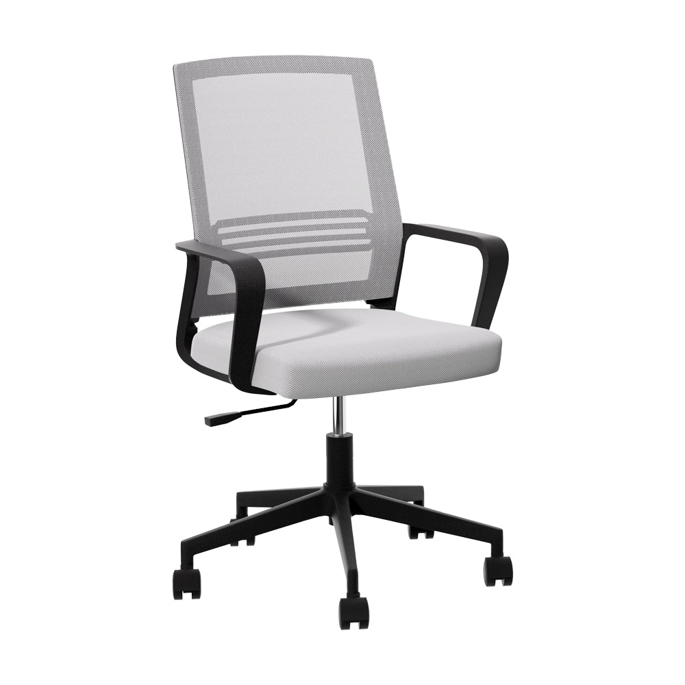 Artiss Mesh Office Chair Computer Gaming Desk Chairs Work Study Mid Back Grey-6