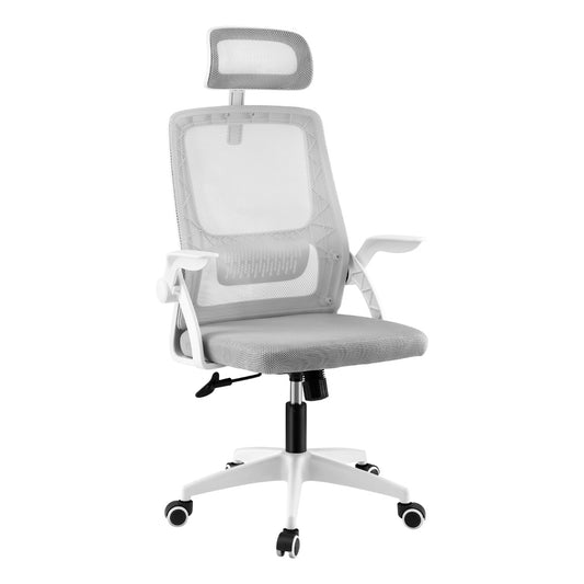 Artiss Ergonomic Office Chair Computer Desk Chairs Headrest Adjustable Grey-0