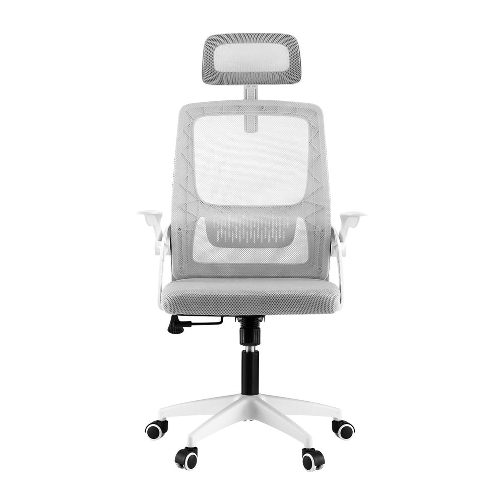 Artiss Ergonomic Office Chair Computer Desk Chairs Headrest Adjustable Grey-2