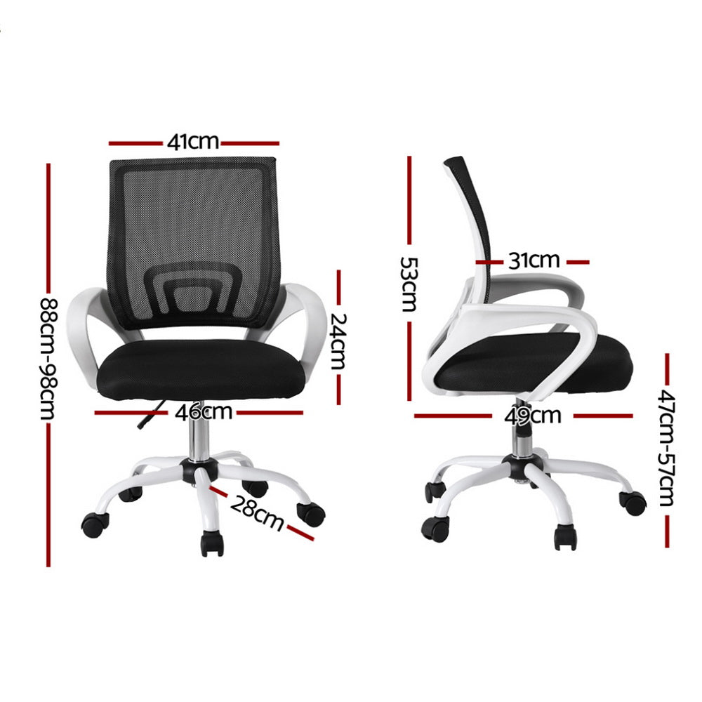 Artiss Office Chair Mesh Computer Gaming Desk Chairs Work Study Mid Back-1