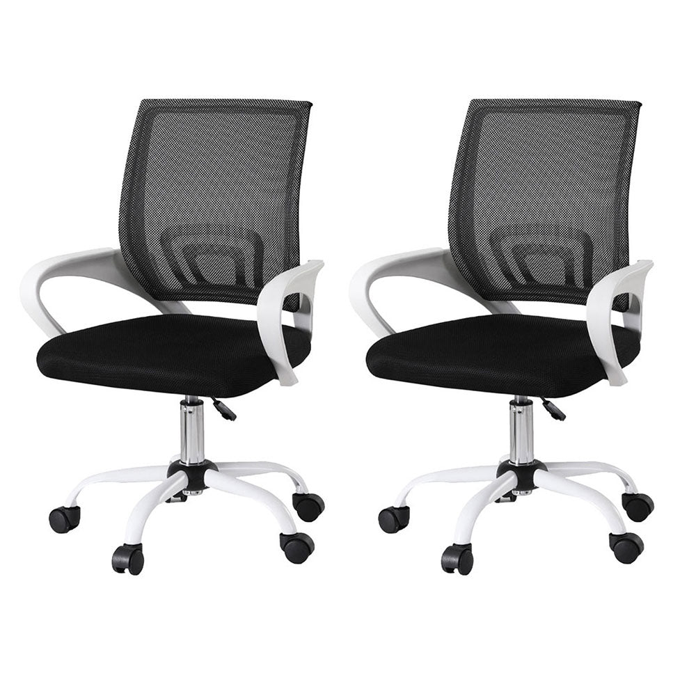 Artiss 2x Office Chair Mesh Computer Gaming Desk Chairs Work Study Mid Back-0