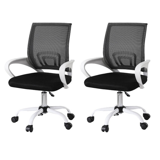 Artiss 2x Office Chair Mesh Computer Gaming Desk Chairs Work Study Mid Back-0