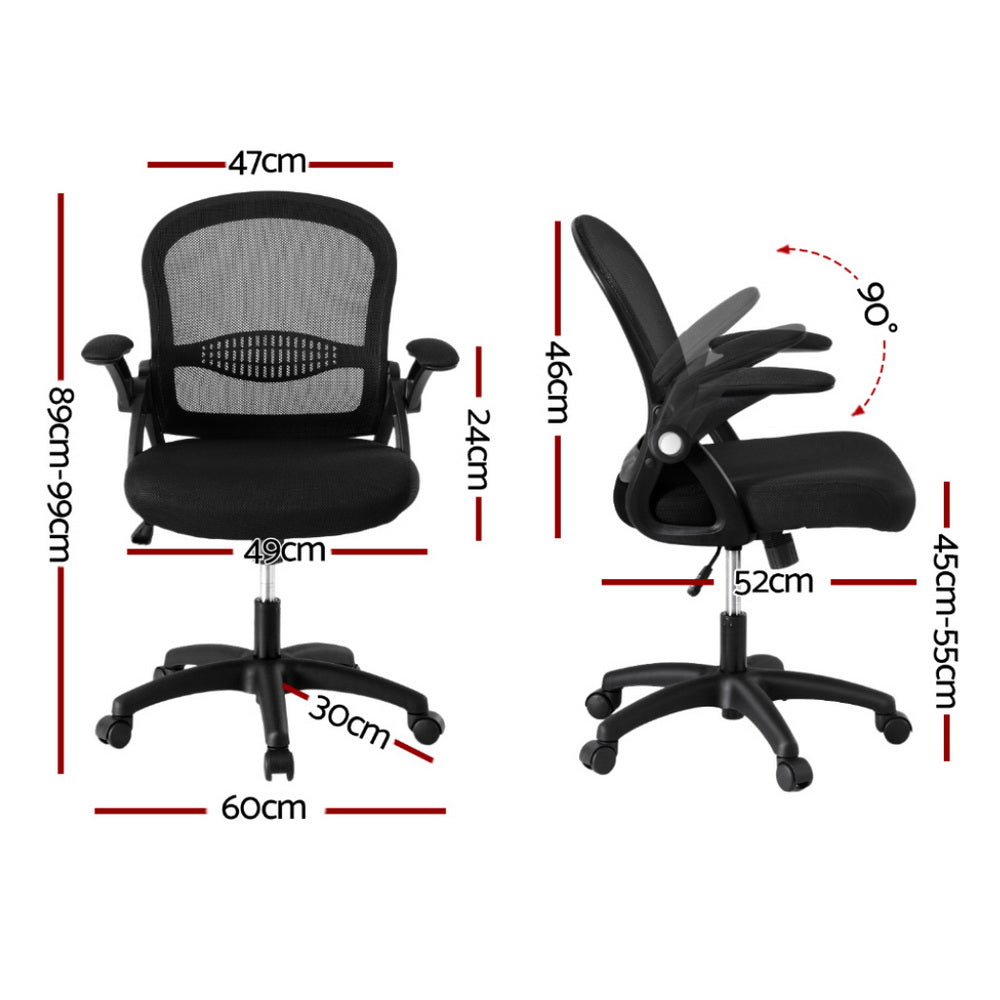 Artiss Mesh Office Chair Computer Gaming Desk Chairs Work Study Mid Back-1