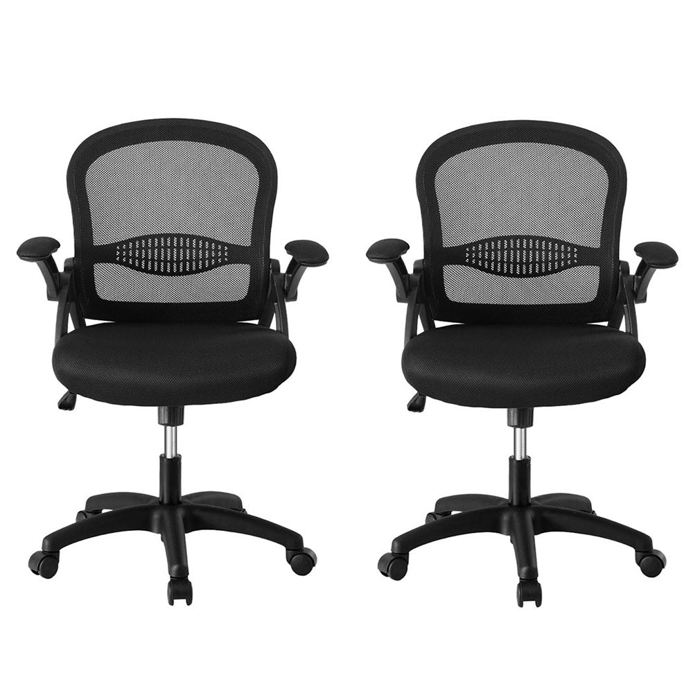 Artiss 2x Mesh Office Chair Computer Gaming Desk Chairs Work Study Mid Back-2
