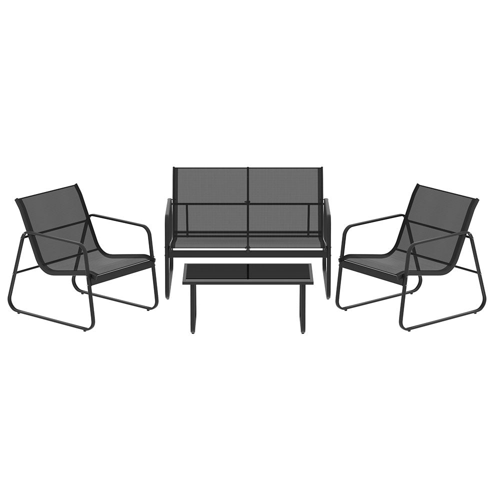 Gardeon Outdoor Sofa Set Lounge Setting Textilene Table and Chairs Garden Patio Furniture-2