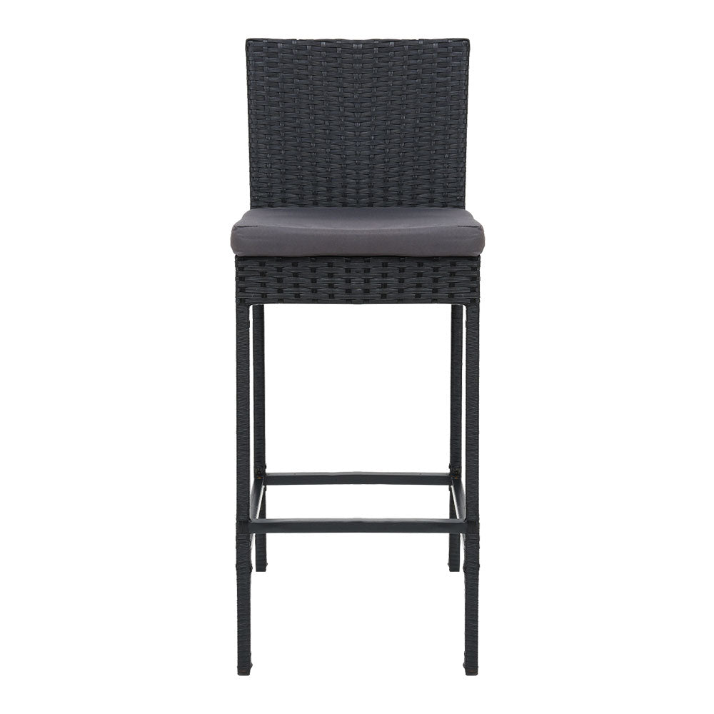 Gardeon 2-Piece Outdoor Bar Stools Dining Chair Bar Stools Rattan Furniture-2