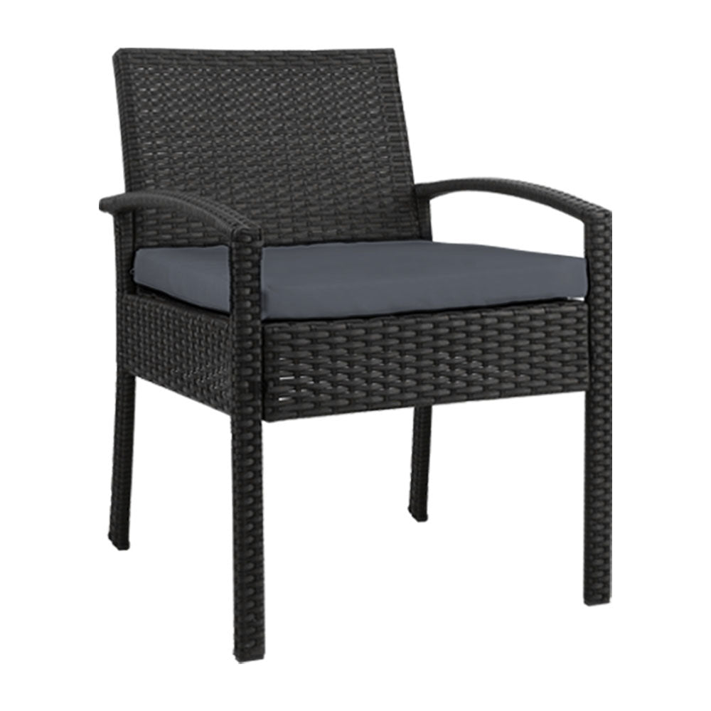 Gardeon Outdoor Dining Chairs Patio Furniture Rattan Lounge Chair Cushion Felix-0