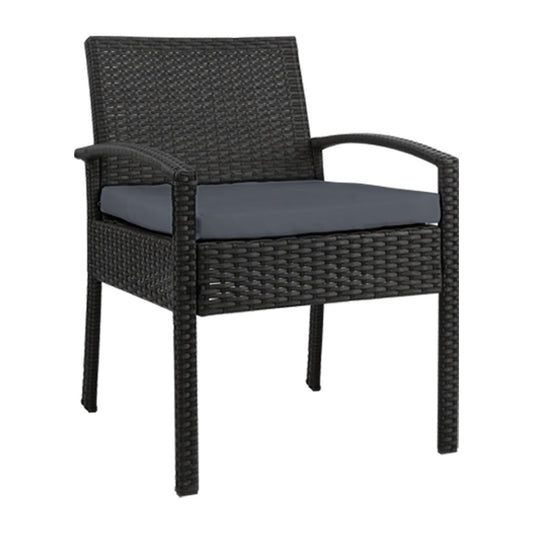 Gardeon Outdoor Dining Chairs Patio Furniture Rattan Lounge Chair Cushion Felix-0