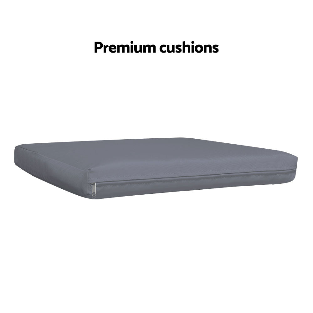 Gardeon Outdoor Dining Chairs Patio Furniture Rattan Lounge Chair Cushion Felix-5