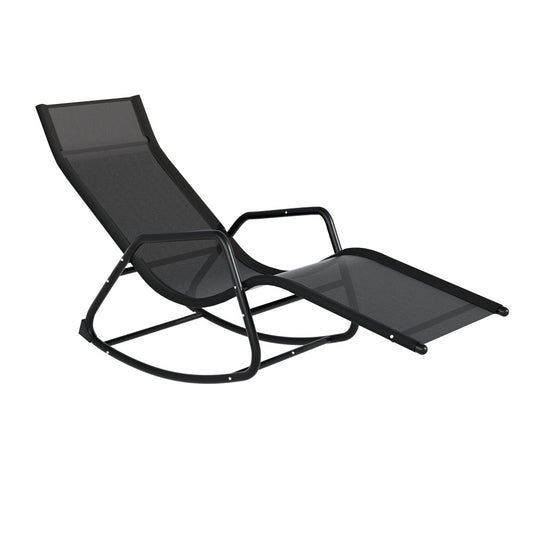 Gardeon Sun Lounge Rocking Chair Outdoor Lounger Patio Furniture Pool Garden-0