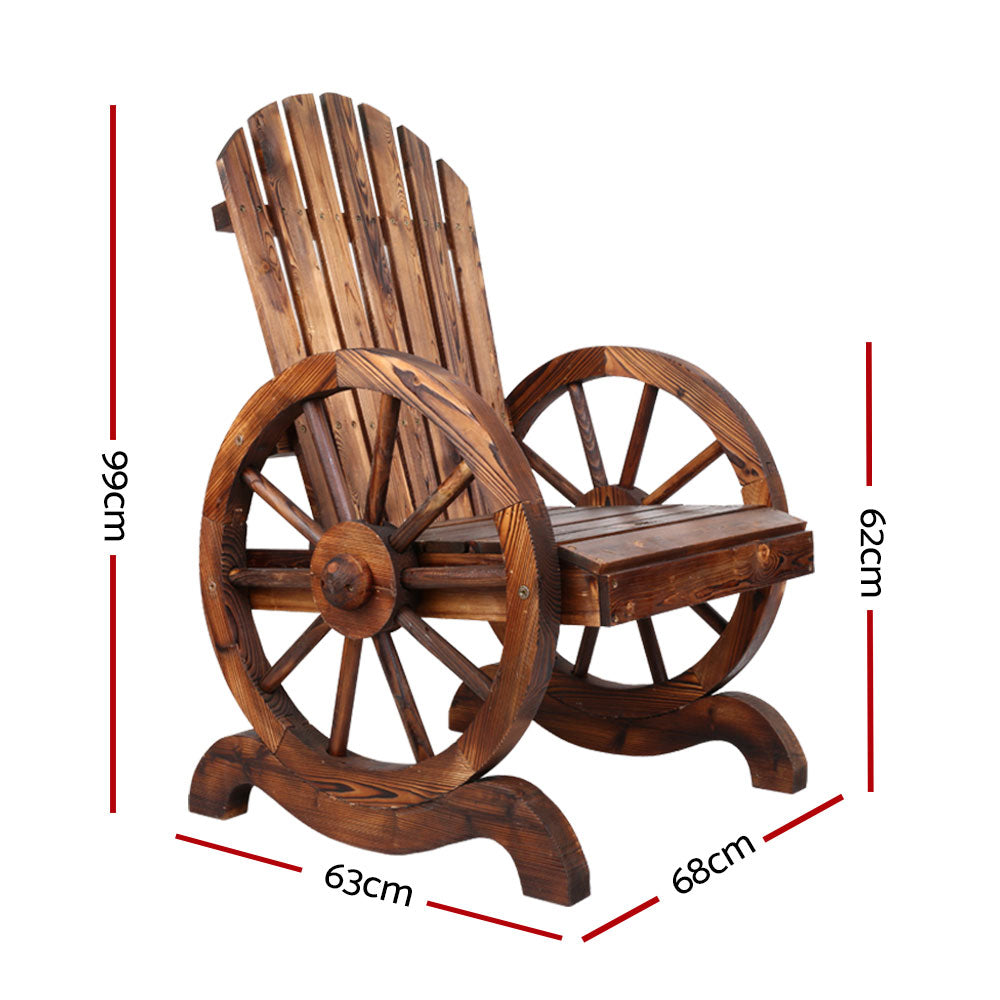 Gardeon Wooden Wagon Chair Outdoor-1