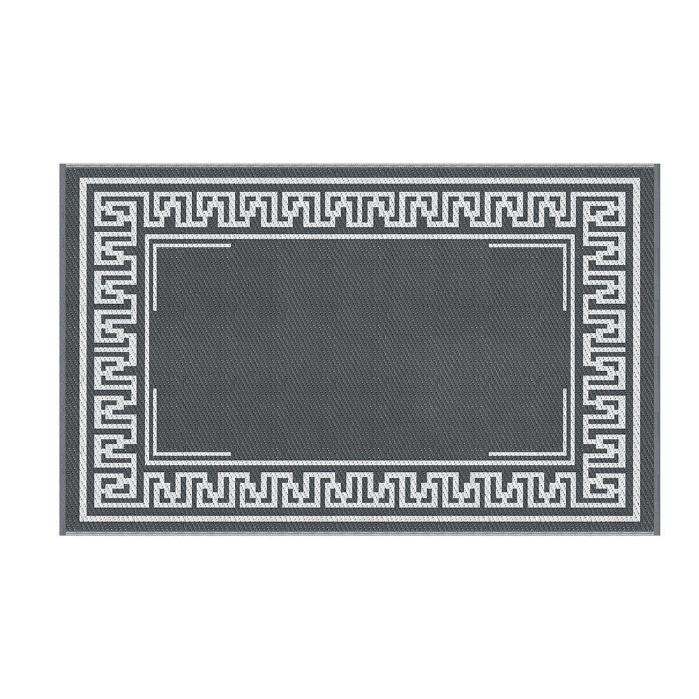Gardeon Outdoor Rugs 152x244cm Large Carpet Reversible Area Mat PP Dual-Sided Patio Rug Greek Key-2