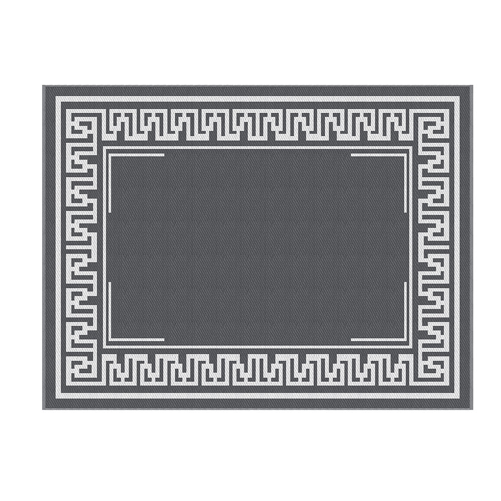 Gardeon Outdoor Rugs 274x366cm Large Carpet Reversible Area Mat PP Dual-Sided Patio Rug Greek Key-3