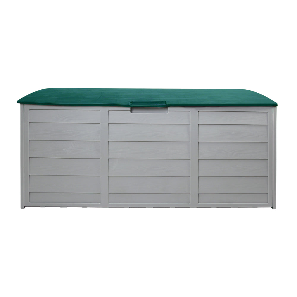 Gardeon Outdoor Storage Box 290L Lockable Organiser Garden Deck Shed Tool Green-2