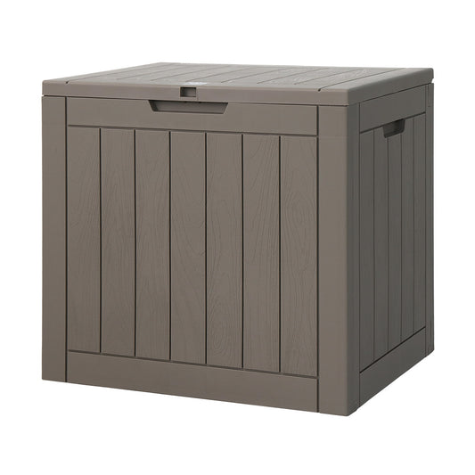 Gardeon Outdoor Storage Box 118L Container Lockable Indoor Garden Toy Tool Shed Grey-0