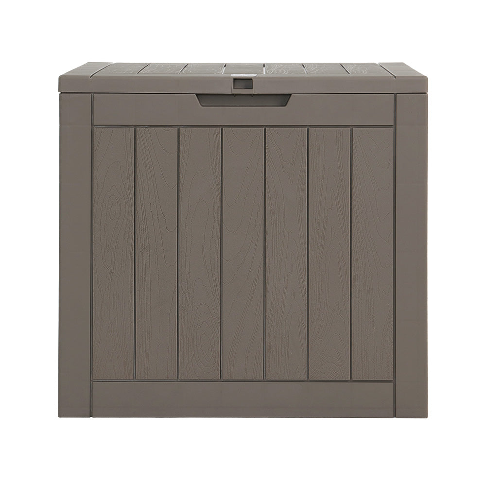 Gardeon Outdoor Storage Box 118L Container Lockable Indoor Garden Toy Tool Shed Grey-2