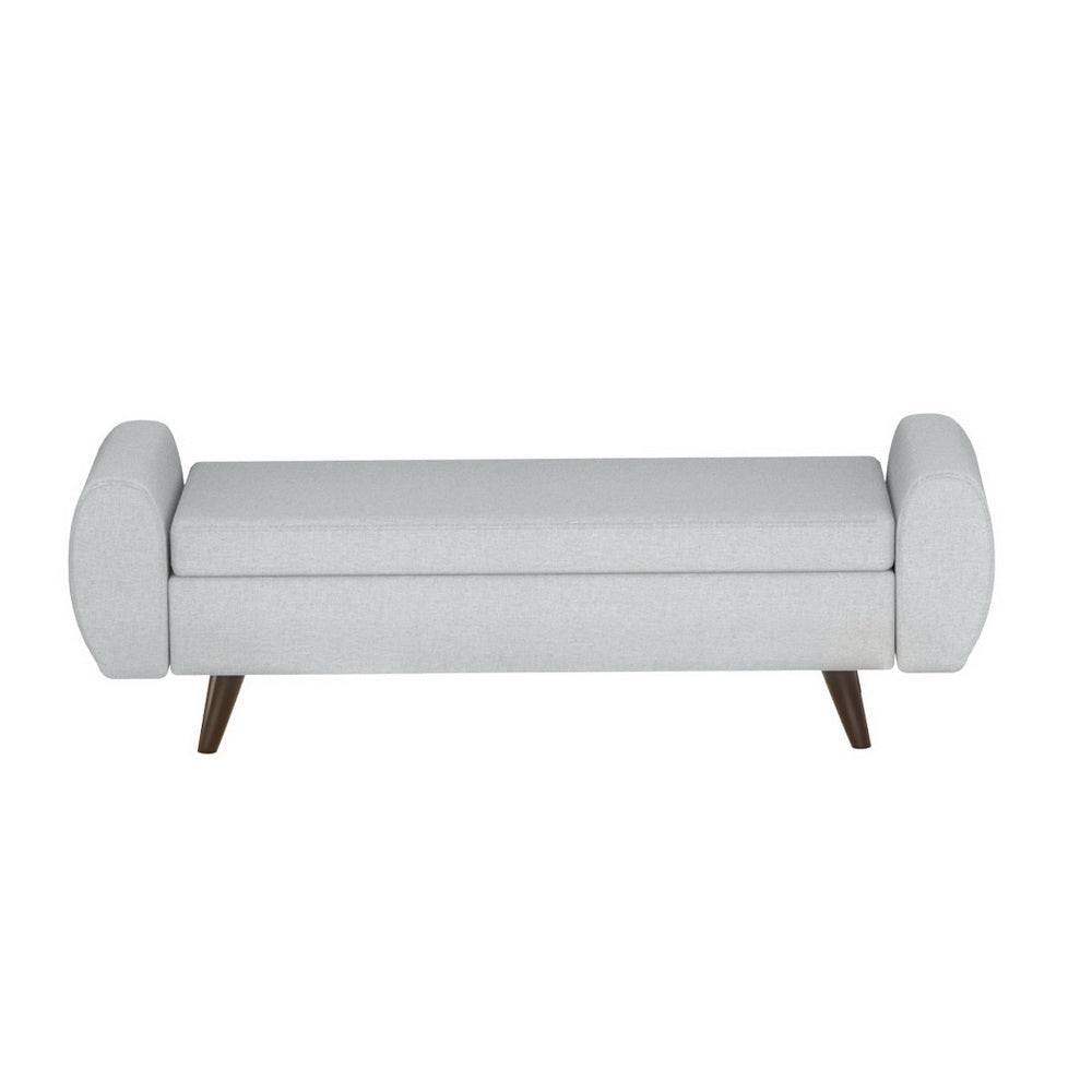 Artiss Storage Ottoman Blanket Box Armrest 140cm Grey-2