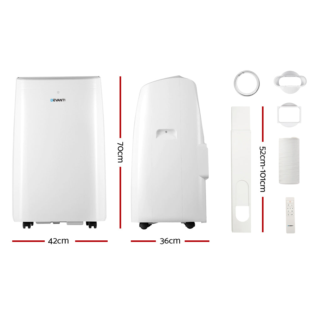 Devanti 12000BTU Portable Air Conditioner Cooling Mobile Fan Cooler Remote 3300W-1