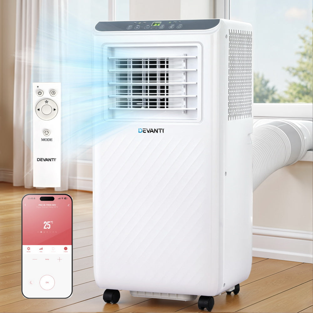 3-in-1 Devanti Portable Air Conditioner Dehumidifier Fan 7000BTU-6