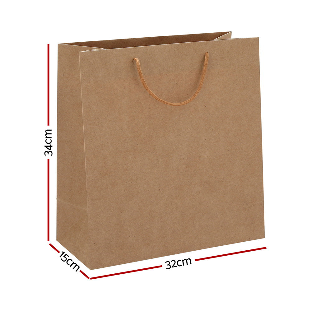 100pcs Bulk Kraft Paper Bags Pack Brown Shopping Retail Gift Bags Reusable Brown-1