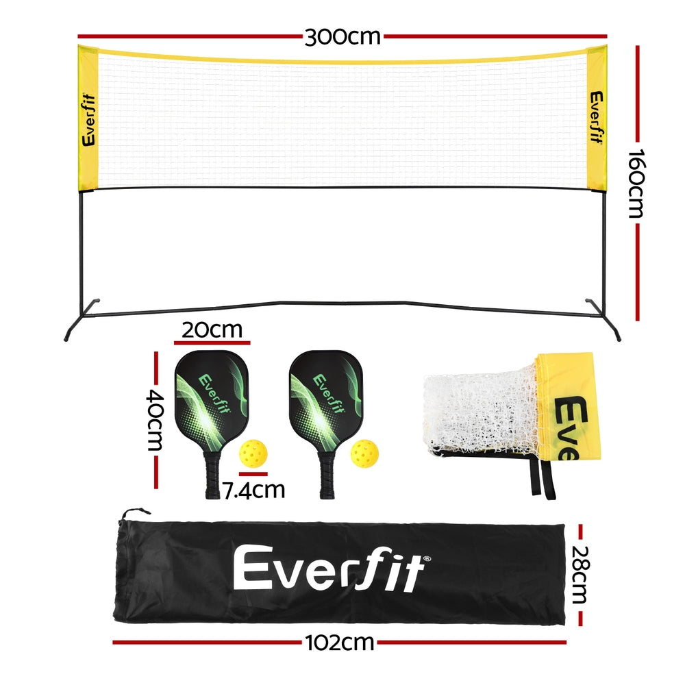 Everfit 10ft Portable Pickle Ball Net Adjustable Multi-Sport for Badminton Tennis Pickleball Volleyball-1