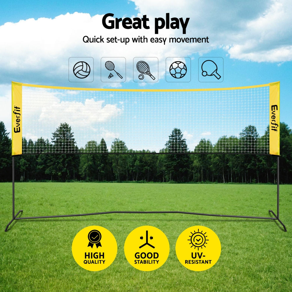 Everfit 10ft Portable Pickle Ball Net Adjustable Multi-Sport for Badminton Tennis Pickleball Volleyball-3
