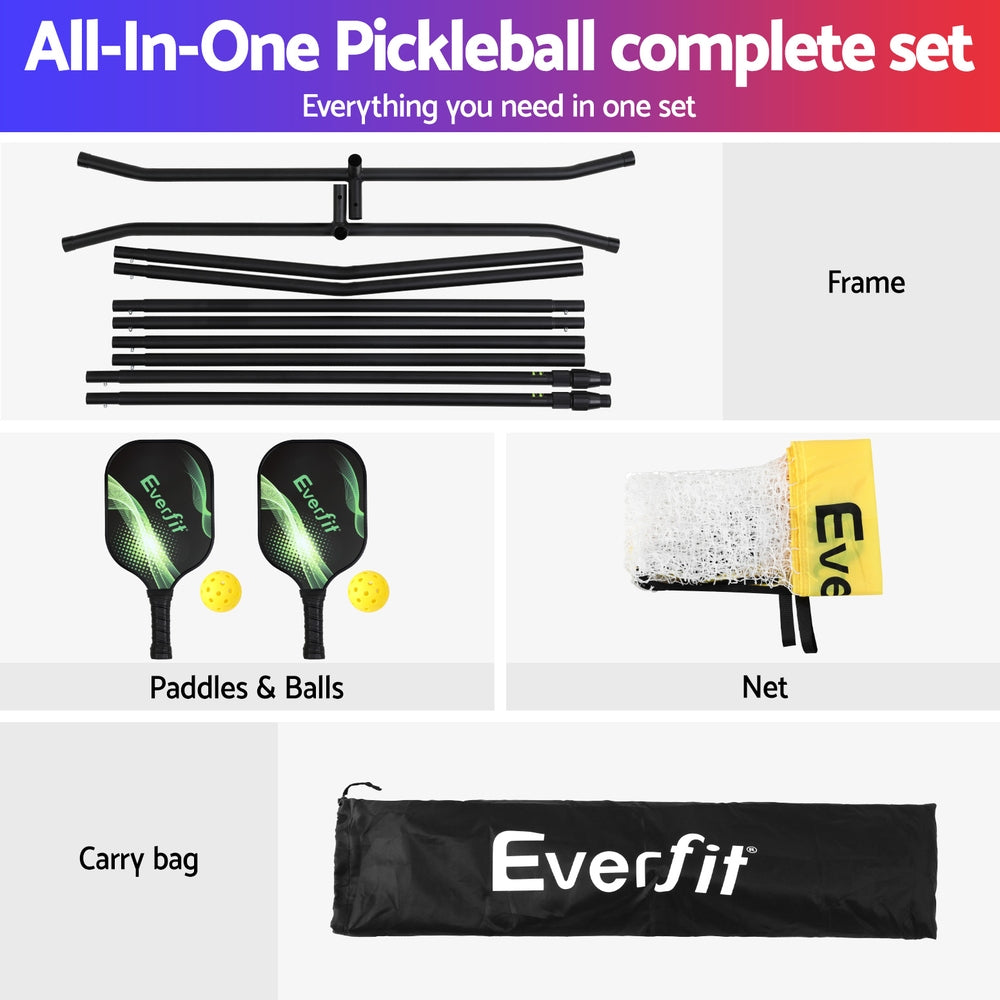 Everfit 10ft Portable Pickle Ball Net Adjustable Multi-Sport for Badminton Tennis Pickleball Volleyball-5