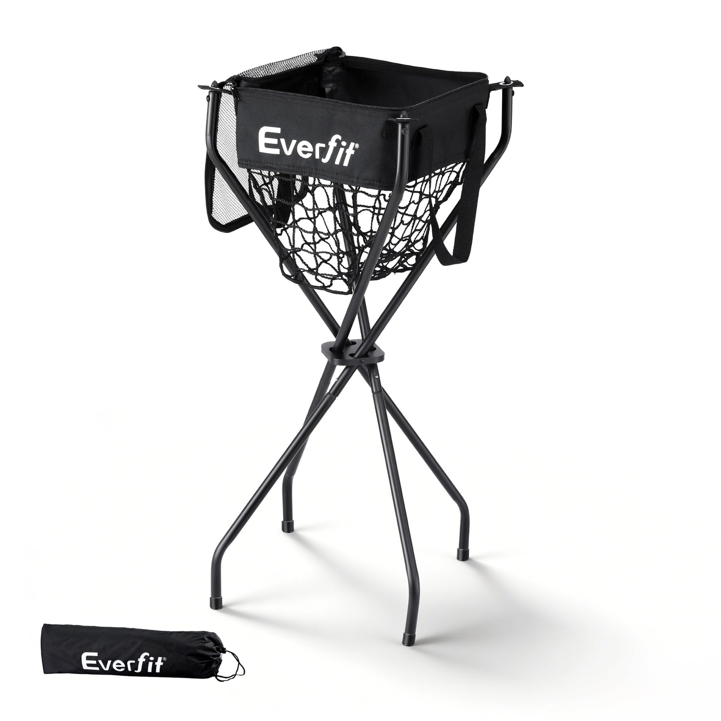 Everfit Portable Ball Cart Foldable Pickleball Tennis Baseball Softball-0