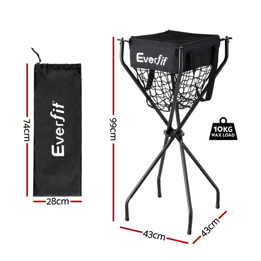 Everfit Portable Ball Cart Foldable Pickleball Tennis Baseball Softball-1
