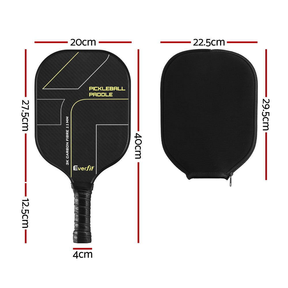 Everfit 2PCS Pickleball Paddles Set Outdoor Pickle Balls Rackets with Cover Bag Training-1