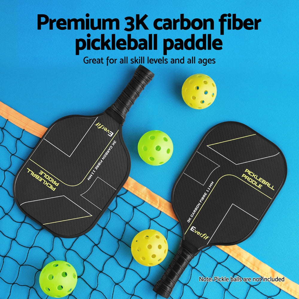 Everfit 2PCS Pickleball Paddles Set Outdoor Pickle Balls Rackets with Cover Bag Training-3