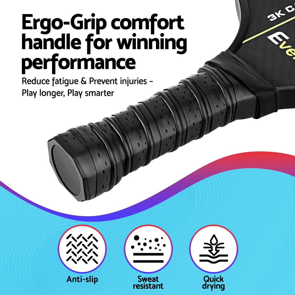 Everfit 2PCS Pickleball Paddles Set Outdoor Pickle Balls Rackets with Cover Bag Training-5