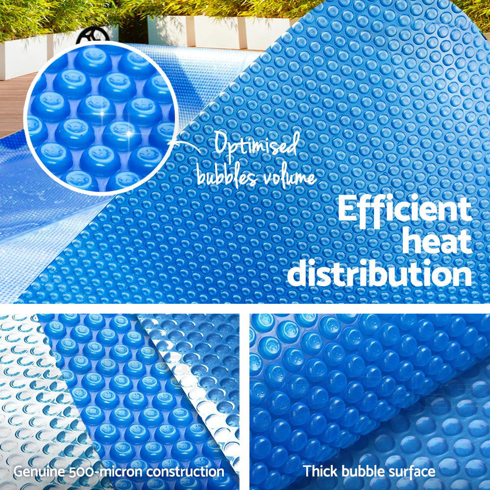 Aquabuddy Pool Cover 500 Micron 10x4m Swimming Pool Solar Blanket Blue-3