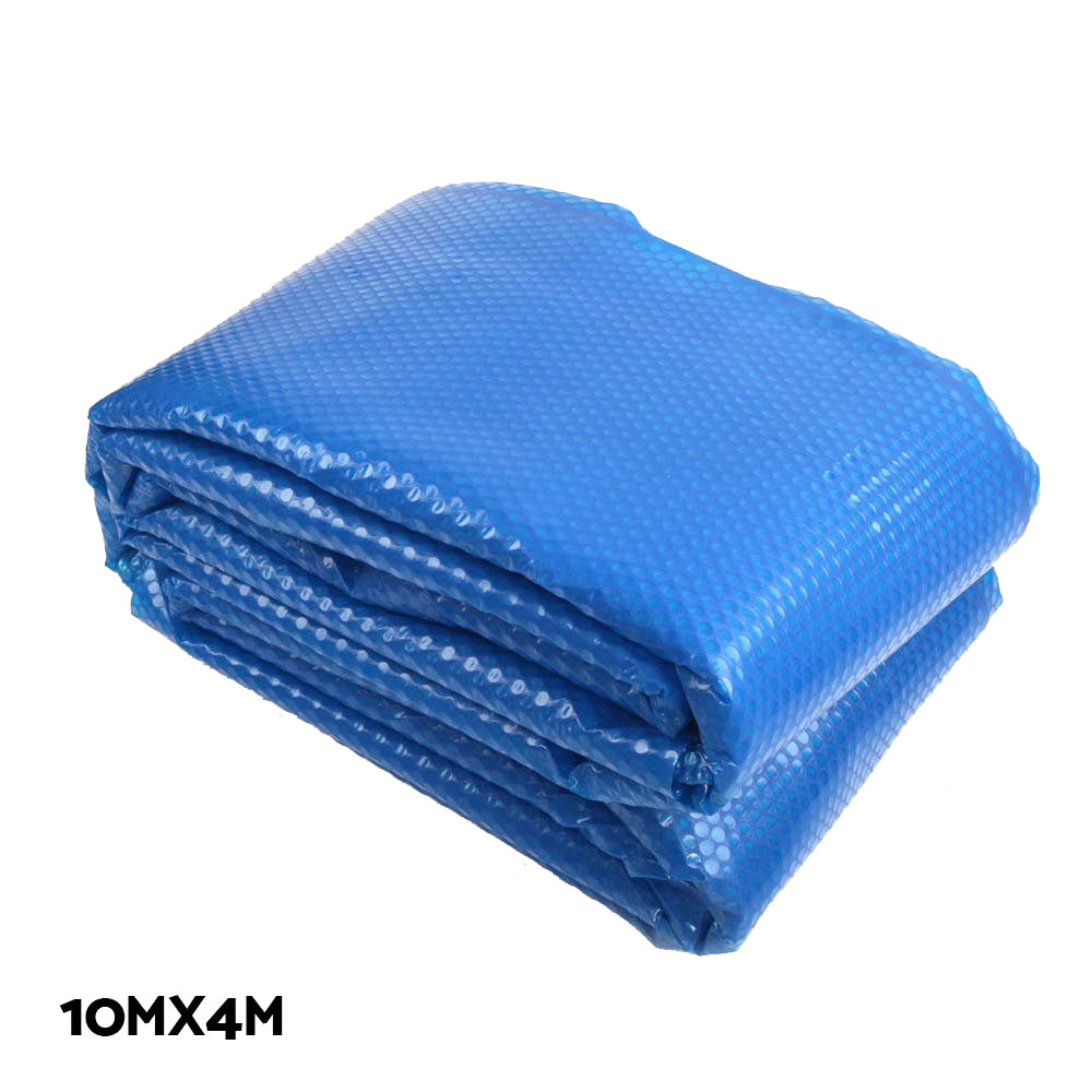 Aquabuddy Pool Cover 500 Micron 10x4m Blue Swimming Pool Solar Blanket 4m Roller-2