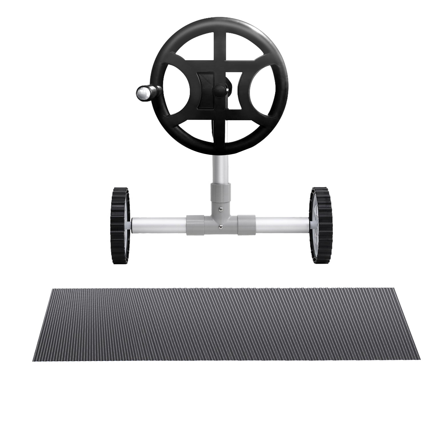 Aqua Buddy Pool Cover 600 Micron 10x4m w/ Roller 4m Swimming Pools Black Solar Blanket-2