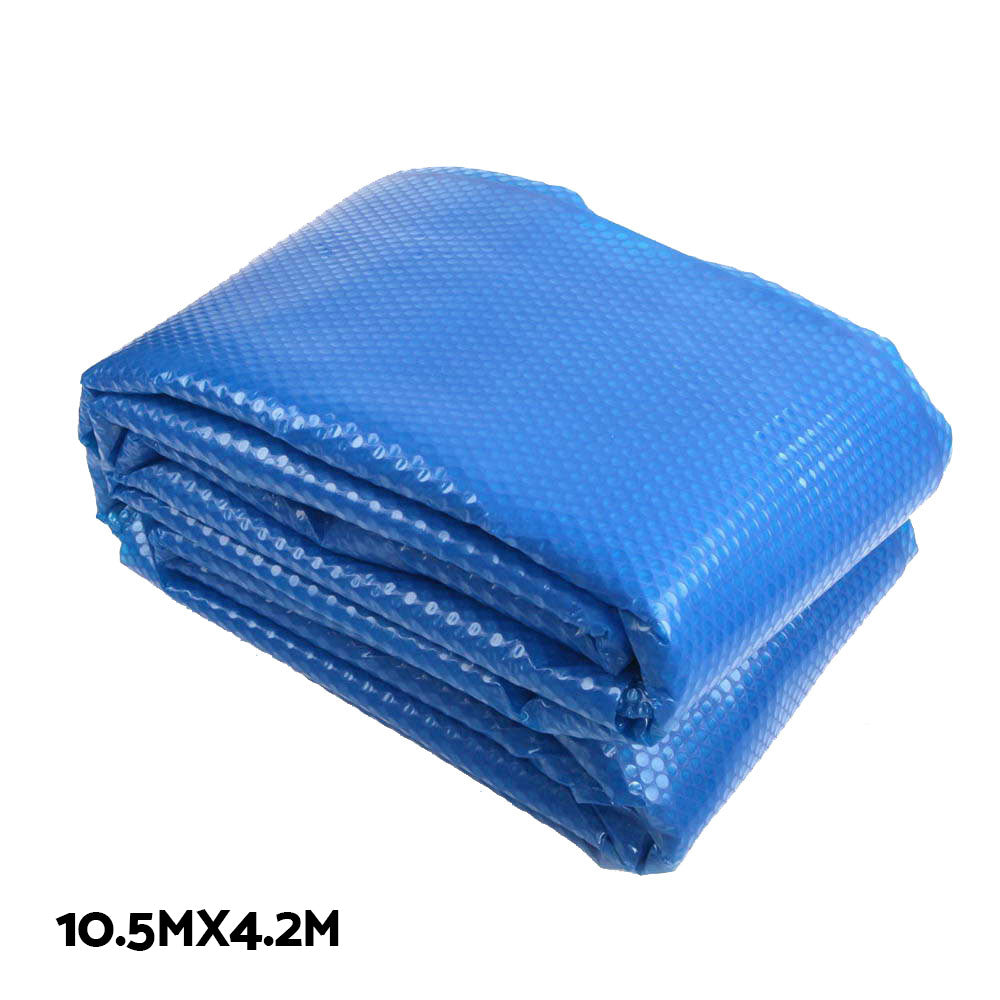 Aquabuddy Pool Cover 500 Micron 10.5x4.2m Swimming Pool Solar Blanket 5.5m Roller-2