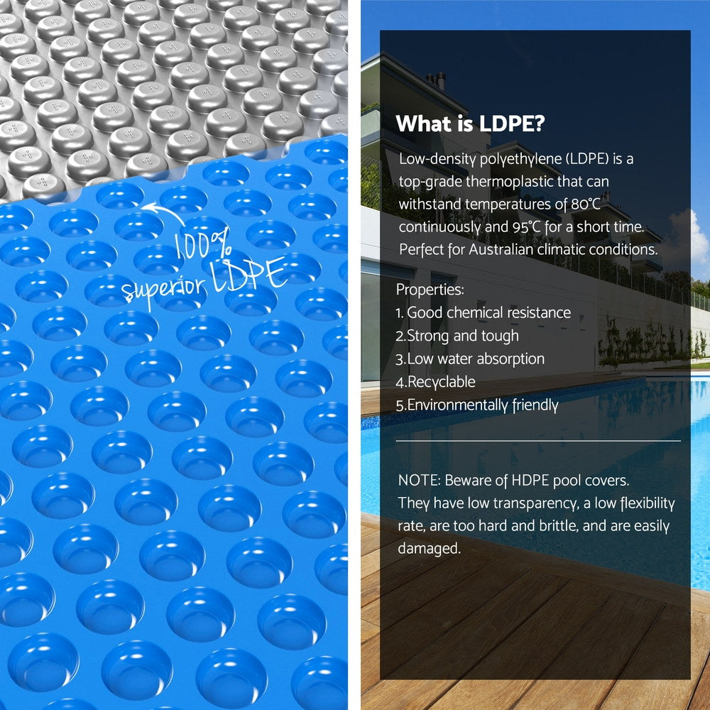 Aqua Buddy Pool Cover 600 Micron Solar Heat Blanket LDPE 10.5x4.2m w/ 5.55m Roller-5