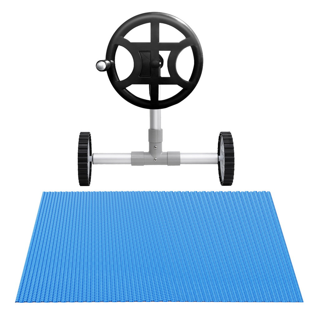 Aqua Buddy Pool Cover 600 Micron 7x4m w/ Roller 4m Swimming Pools Solar Blanket-2