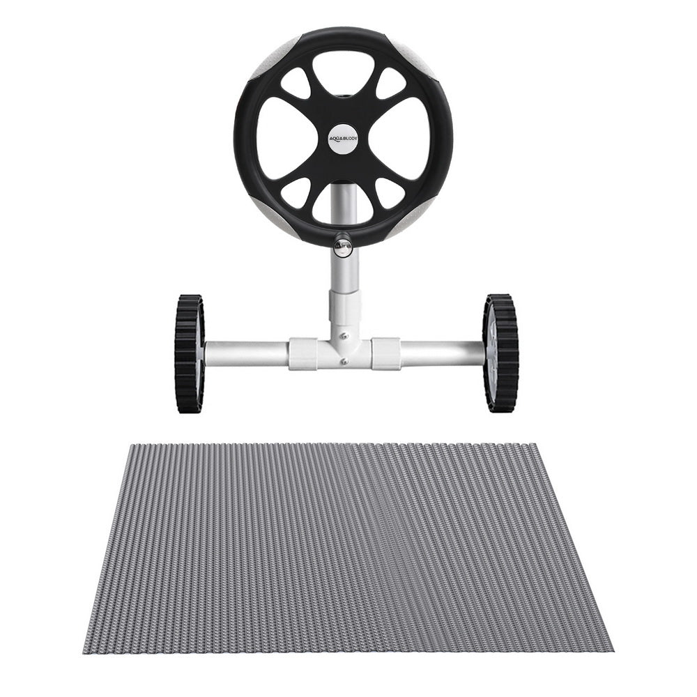 Aqua Buddy Pool Cover 600 Micron Solar Heat Blanket LDPE 8x4.2m w/ 5.55m Roller-2