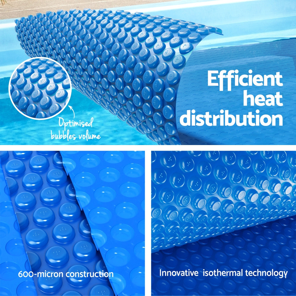 Aqua Buddy Pool Cover 600 Micron Bubble Heat Solar Blanket Shed Blue 9.5x5m-4