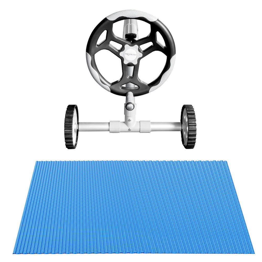 Aqua Buddy Pool Cover 600 Micron Heat Solar Blanket 9.5x5m w/ 5.55m Roller-2