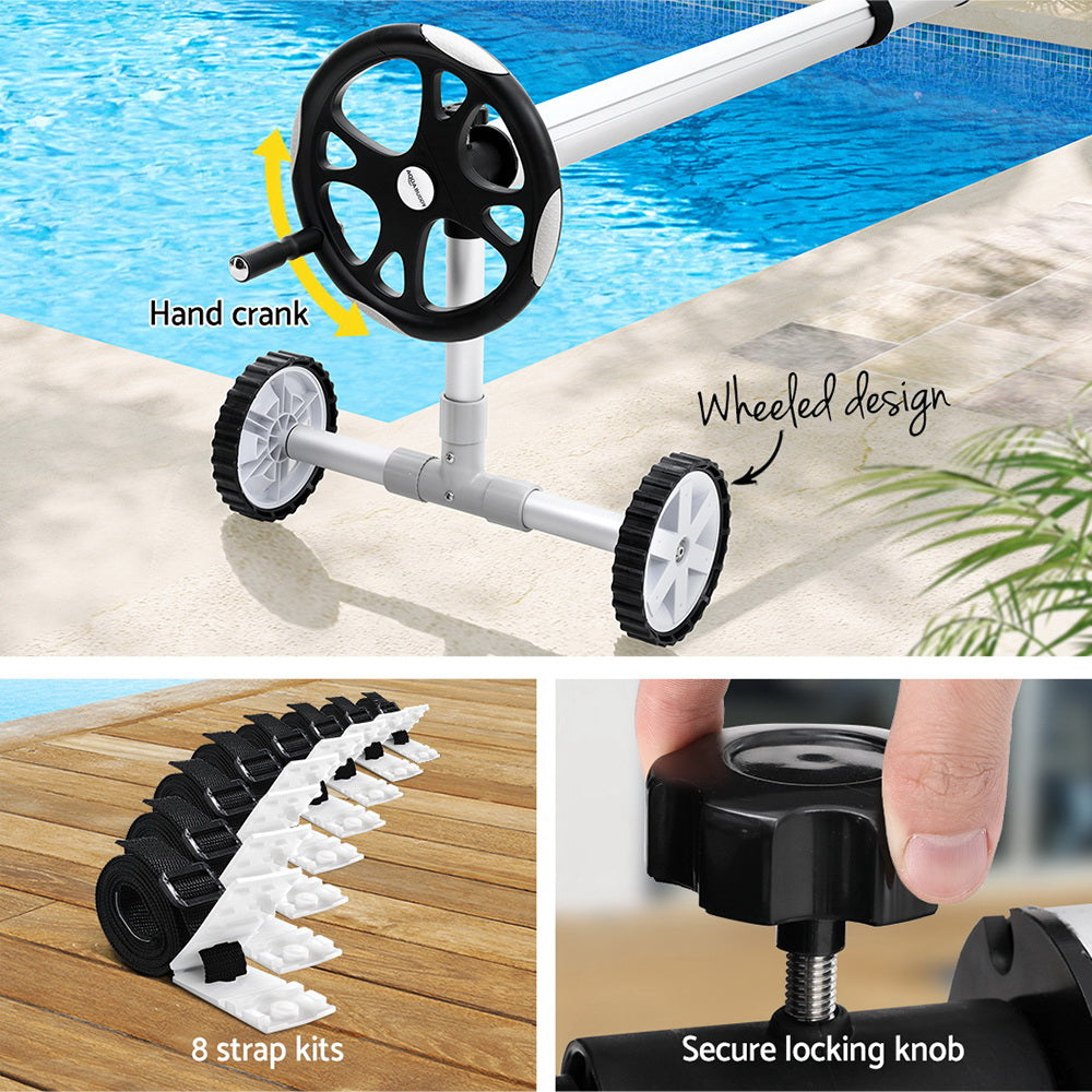 Aquabuddy Pool Cover Roller 6.55m Adjustable Swimming Pool Solar Blanket Reel-5