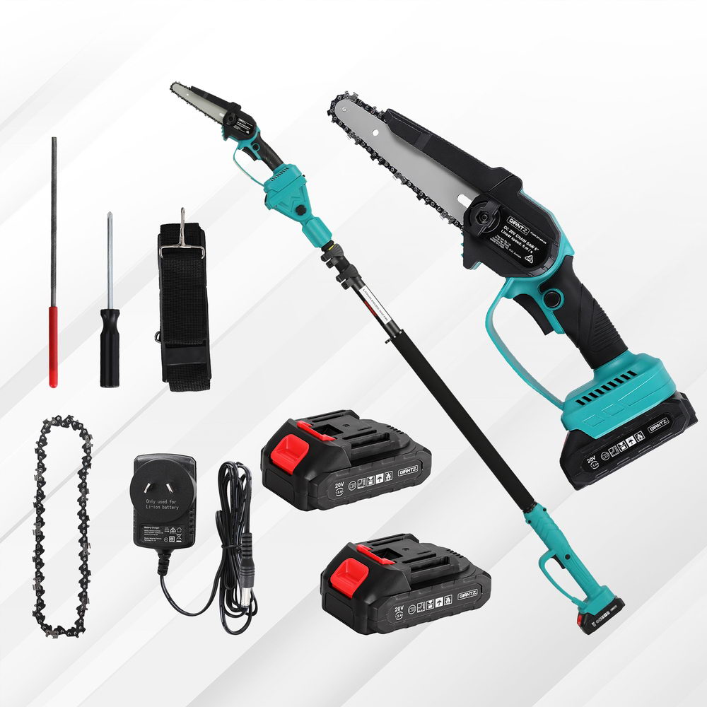 Giantz Telescopic Pole Chainsaw 6 Inch Cordless Tree Trimmer Kit 20V Battery-6