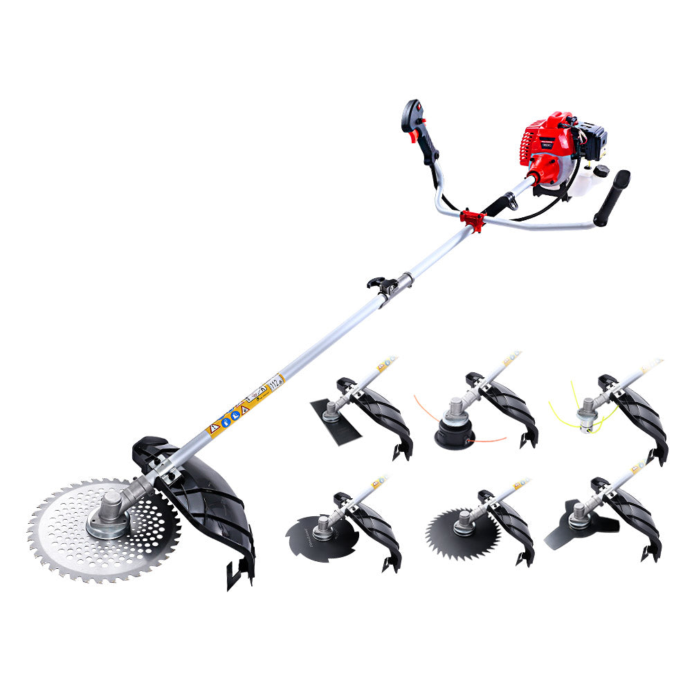 Giantz 62CC Pole Circular Saw Petrol Brush Cutter Whipper Snipper 7-in-1-0