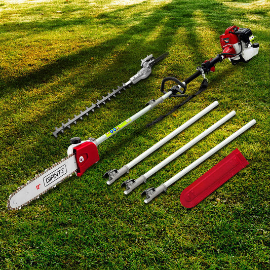 Giantz 62CC Pole Chainsaw Hedge Trimmer 12in Chain Saw 4.3m Long Reach-0